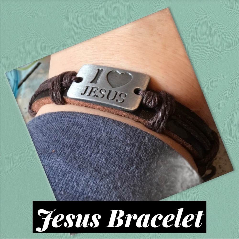 I Love Jesus Bracelet ( Brown ) - Picture 2 of 7